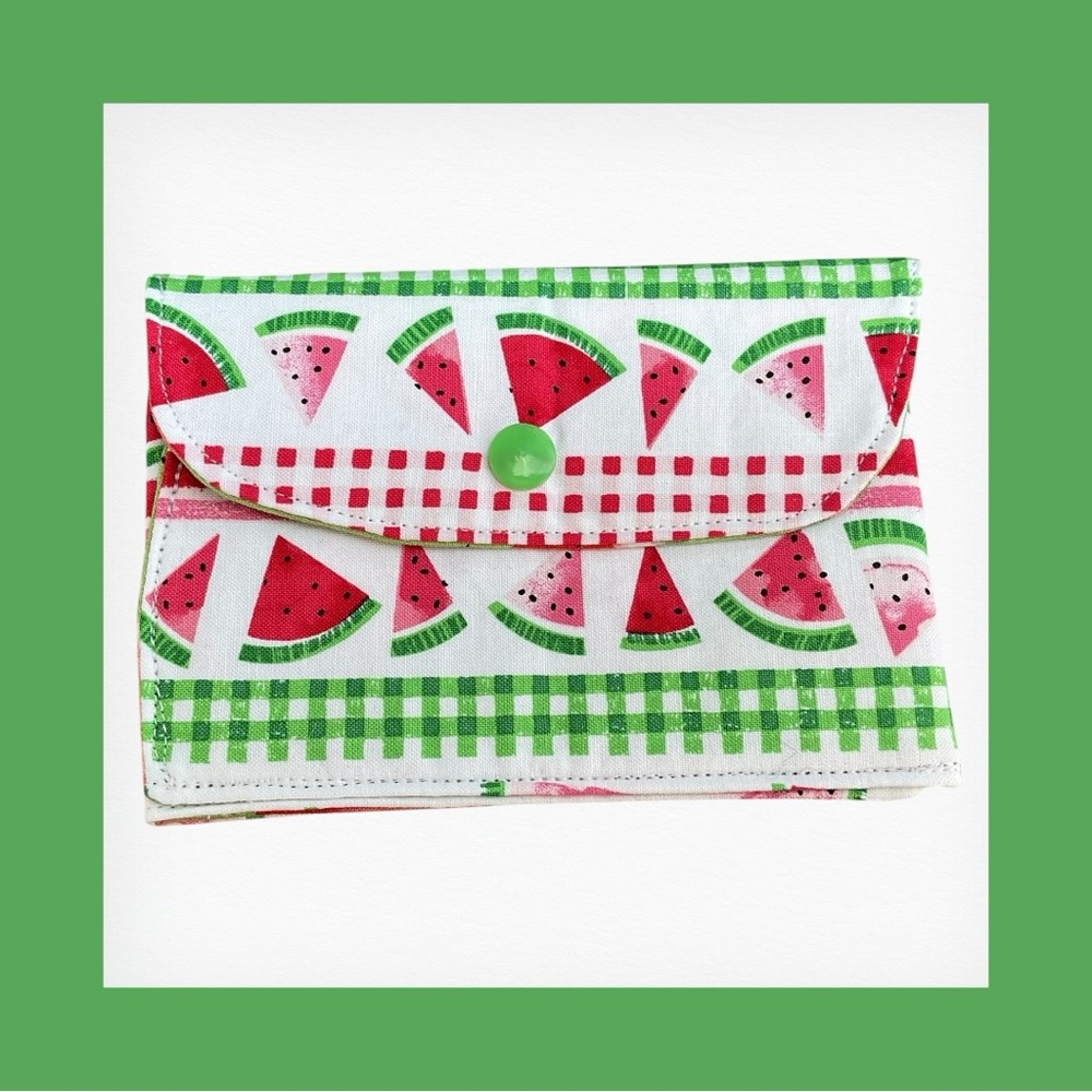 Watermelon Print Kids Wallet Gift Card Holder New Handmade by Darling Darce
